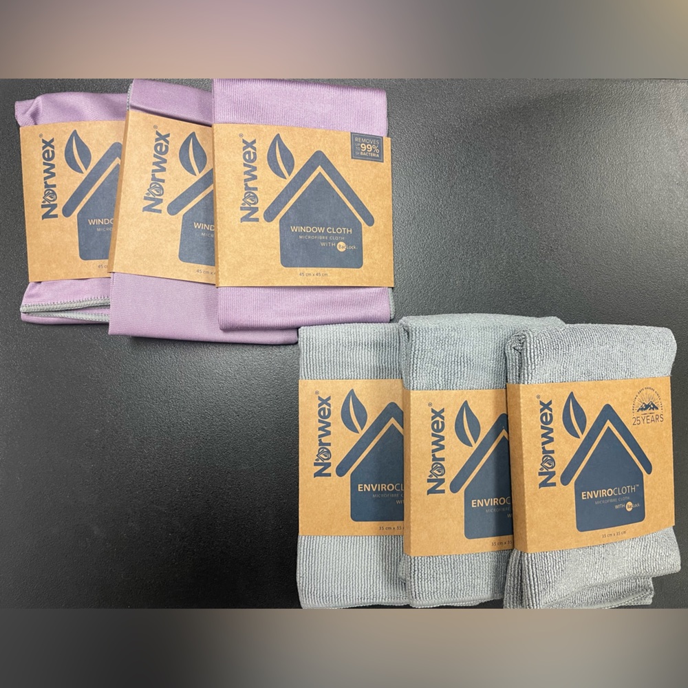 Norwex windows cloth and enviro cloth 3 each